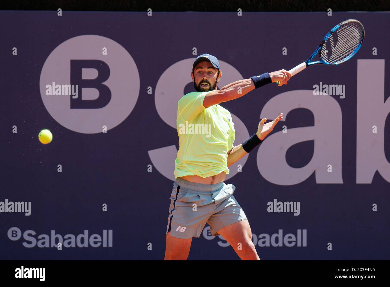 Barcelone, Espagne. 17 avril 2024. Jordan Thompson en action lors du tournoi de tennis Barcelona Open Banc de Sabadell au Reial Club de Tennis B. Banque D'Images