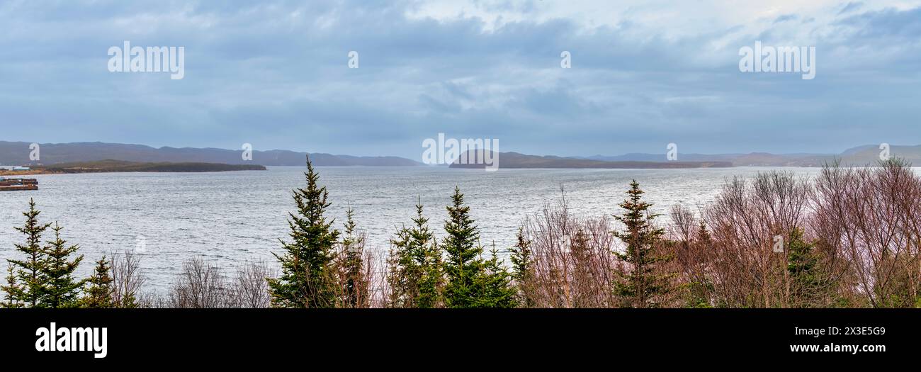 Paysage de la baie mortier - Terre-Neuve Banque D'Images