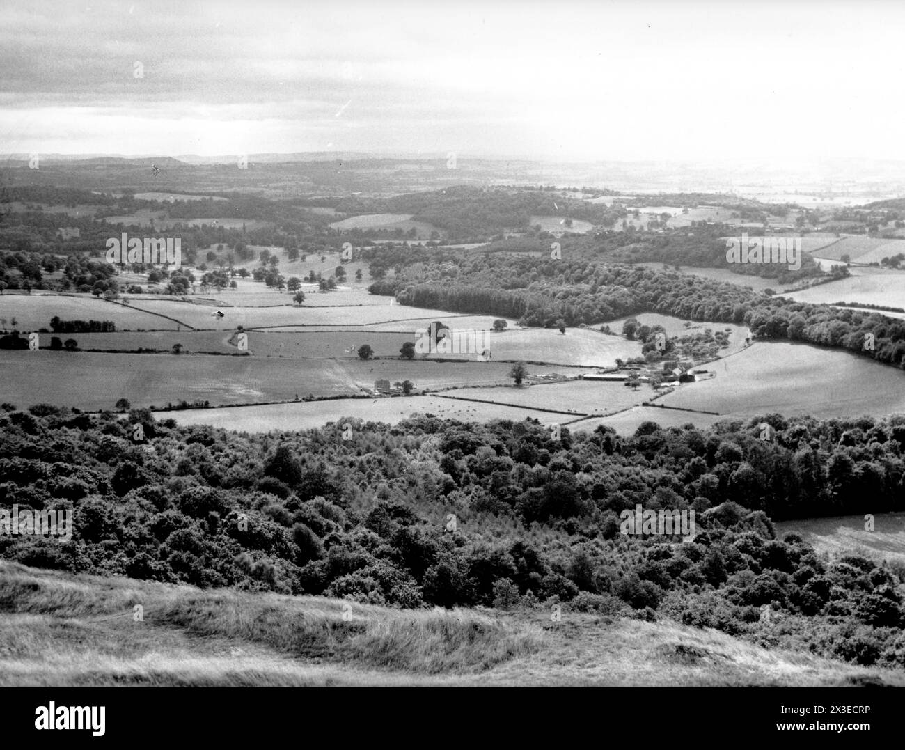 Malvern Hills - Hereford & Worcester - 22 avril 1981 Banque D'Images