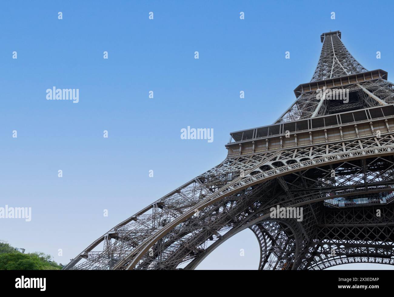 Tour Eiffel Paris, ciel bleu, fond, artistique Banque D'Images