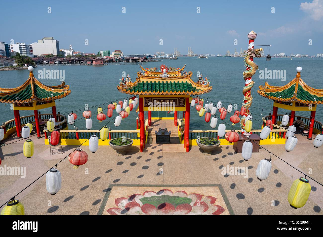 Le temple chinois Hean Boo Thean Kuan Yin Temple de Chew Jetty à Georgetown sur l'île de Penang en Malaisie Asie du Sud-est Banque D'Images