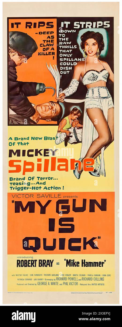 My Gun is Quick - V Vintage affiche de film américain Banque D'Images