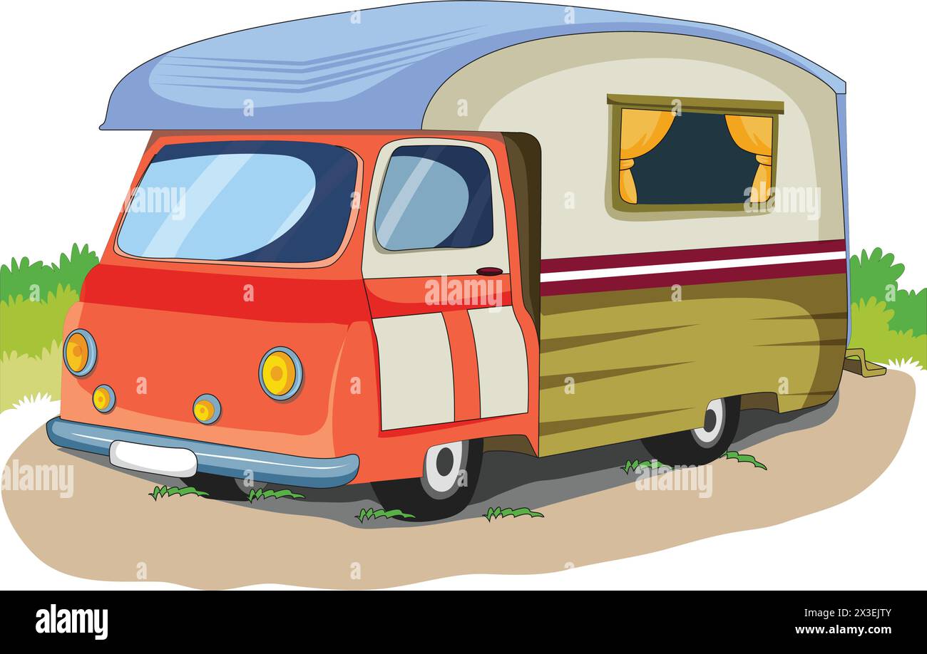 Illustration vectorielle de charge transportant un camion Illustration de Vecteur