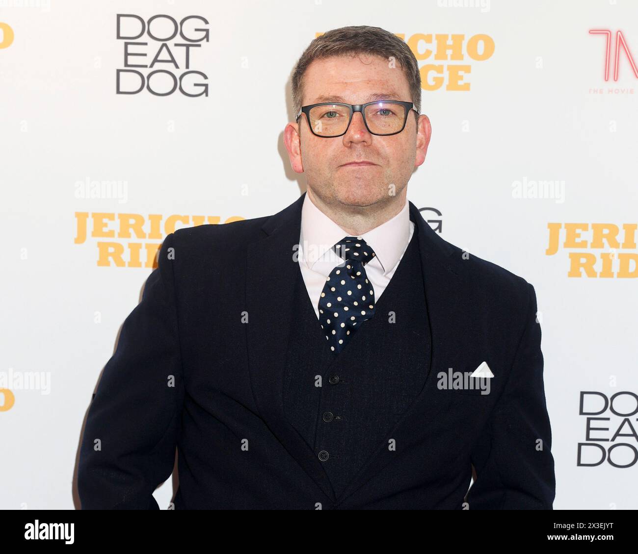 Londres, Royaume-Uni. 25 avril 2024. Chris Reilly assiste à la première Jericho Ridge au Curzon Soho à Soho, Londres. (Photo de Cat Morley/SOPA images/SIPA USA) crédit : SIPA USA/Alamy Live News Banque D'Images