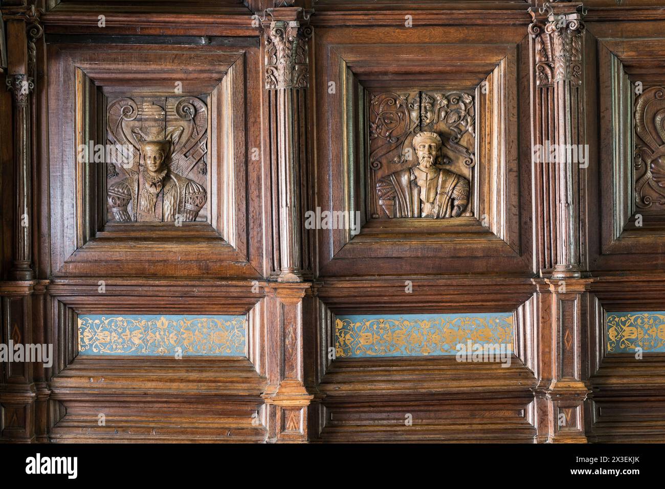 Speke Hall, Grade I Listed National Trust Tudor Manor House, Liverpool, Angleterre, Royaume-Uni. Banque D'Images