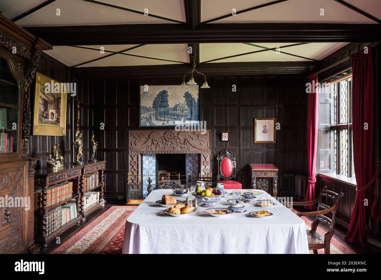 Speke Hall, Grade I Listed National Trust Tudor Manor House, Liverpool, Angleterre, Royaume-Uni. Banque D'Images