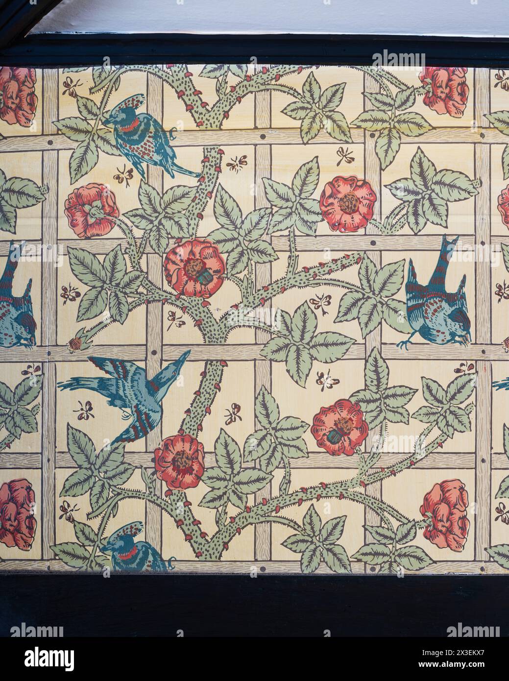 Arts décoratifs à Speke Hall, Grade I Listed National Trust Tudor Manor House, Liverpool, Angleterre, Royaume-Uni. Banque D'Images