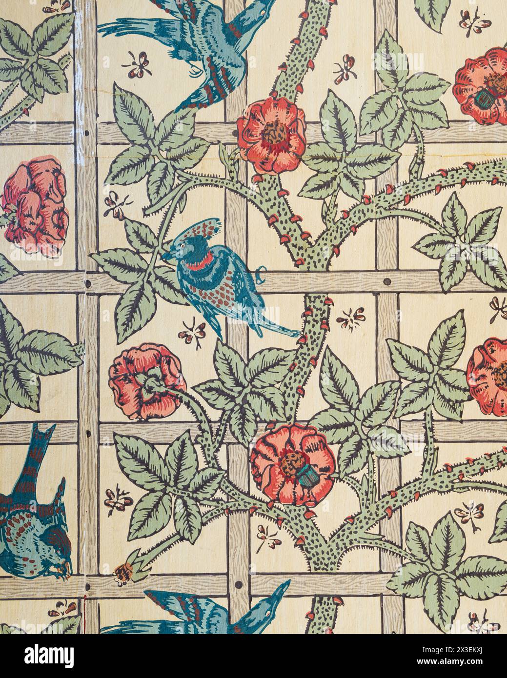 Arts décoratifs à Speke Hall, Grade I Listed National Trust Tudor Manor House, Liverpool, Angleterre, Royaume-Uni. Banque D'Images