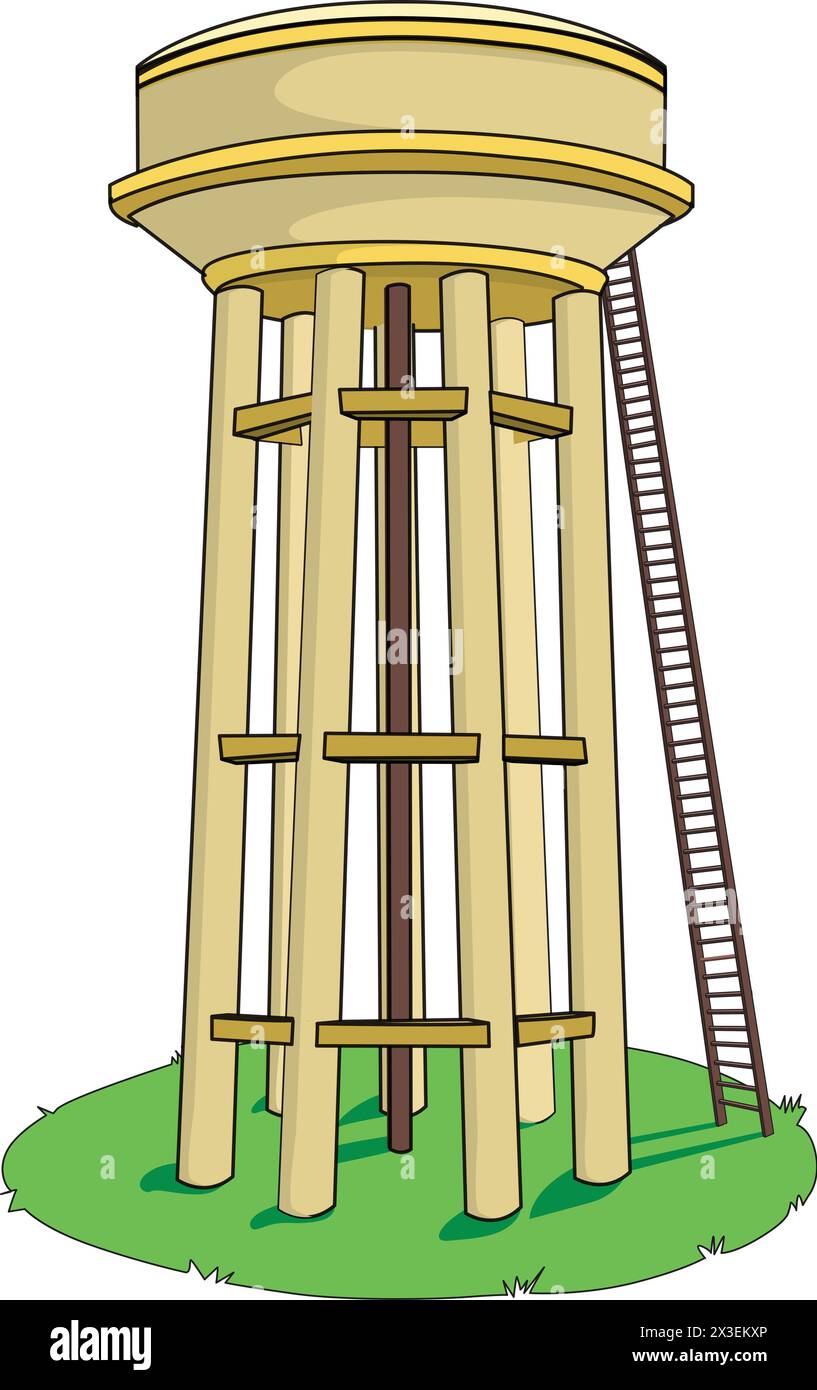 Illustration vectorielle de réservoir d'eau en béton Illustration de Vecteur Illustration vectorielle de réservoir d'eau en béton Illustration de Vecteur