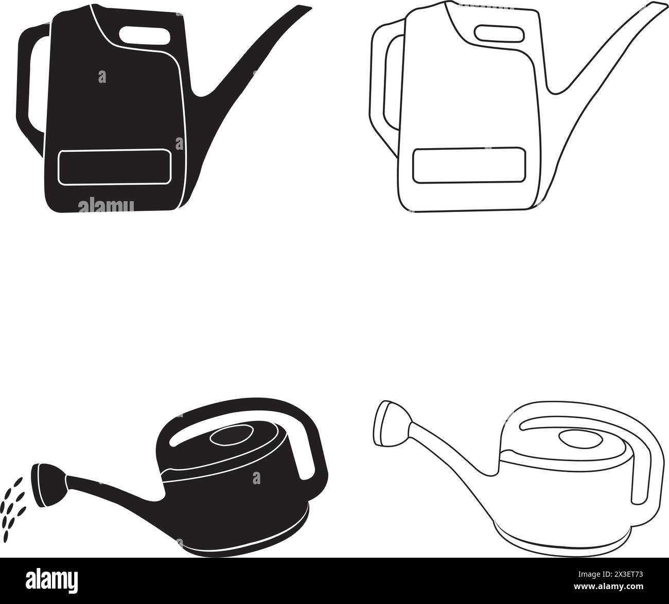 Conception de symbole d'illustration vectorielle d'icône d'eau de plante Illustration de Vecteur