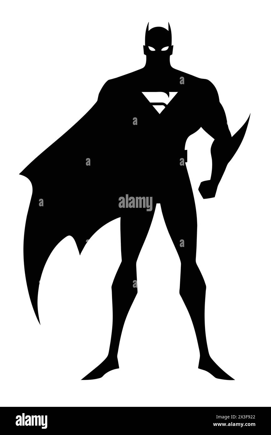 Vecteur de silhouette de super héros Illustration de Vecteur