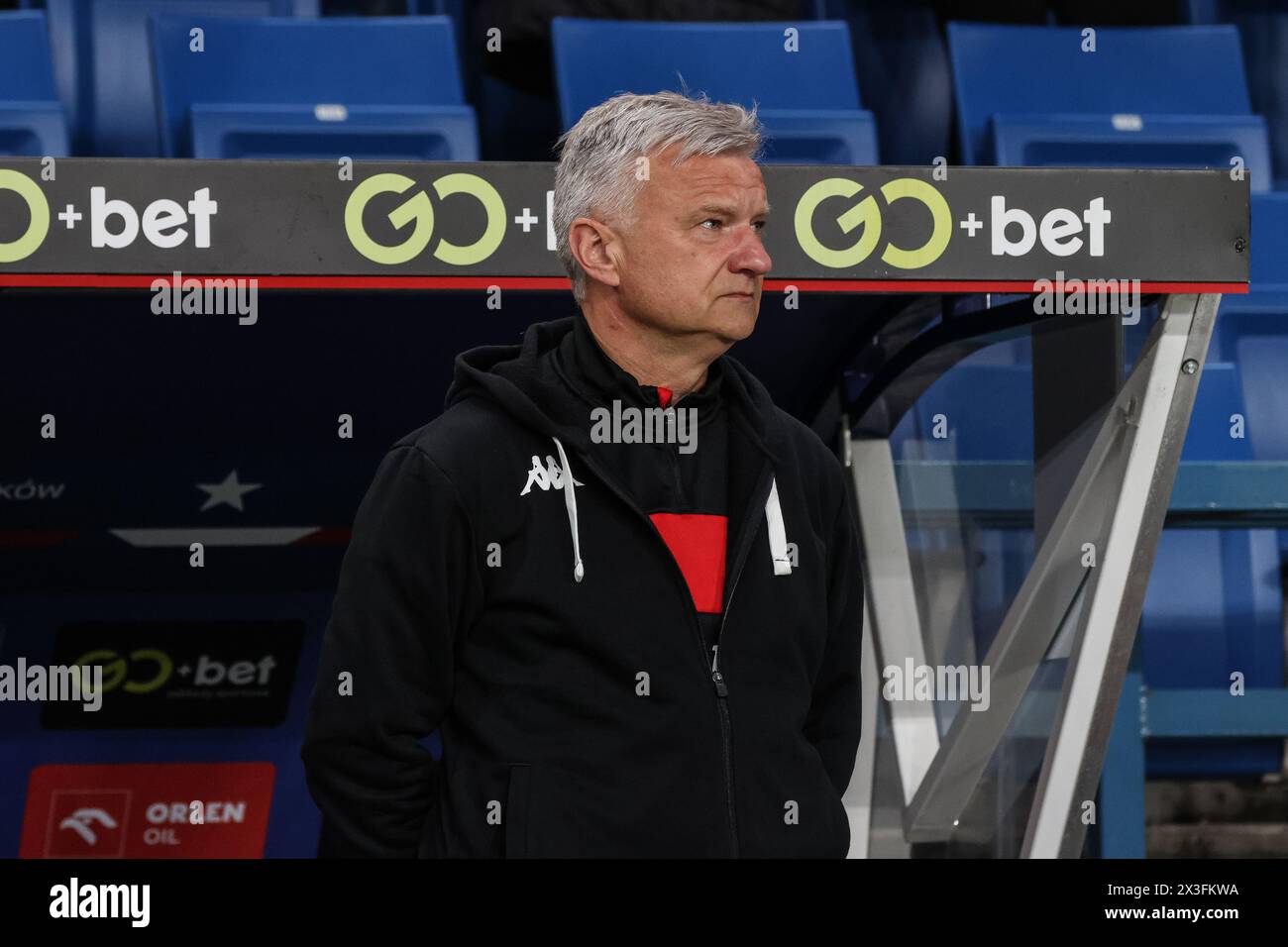 04.07.2024 Cracovie Pologne, Football Fortuna 1 Liga (1ère Ligue polonaise), Sezon (saison) 2023/2024, Wisla Krakow - Podbeskidzie Bielsko-Biala op : Jaroslaw Skrobacz - entraîneur (trener) crédit : Konrad Swierad/Alamy Live News Banque D'Images