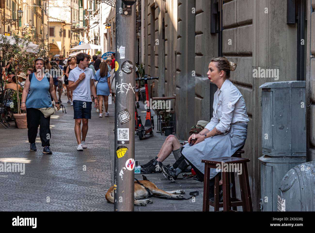 Une journée dans l'ancienne ville de Florence, Firenze Banque D'Images