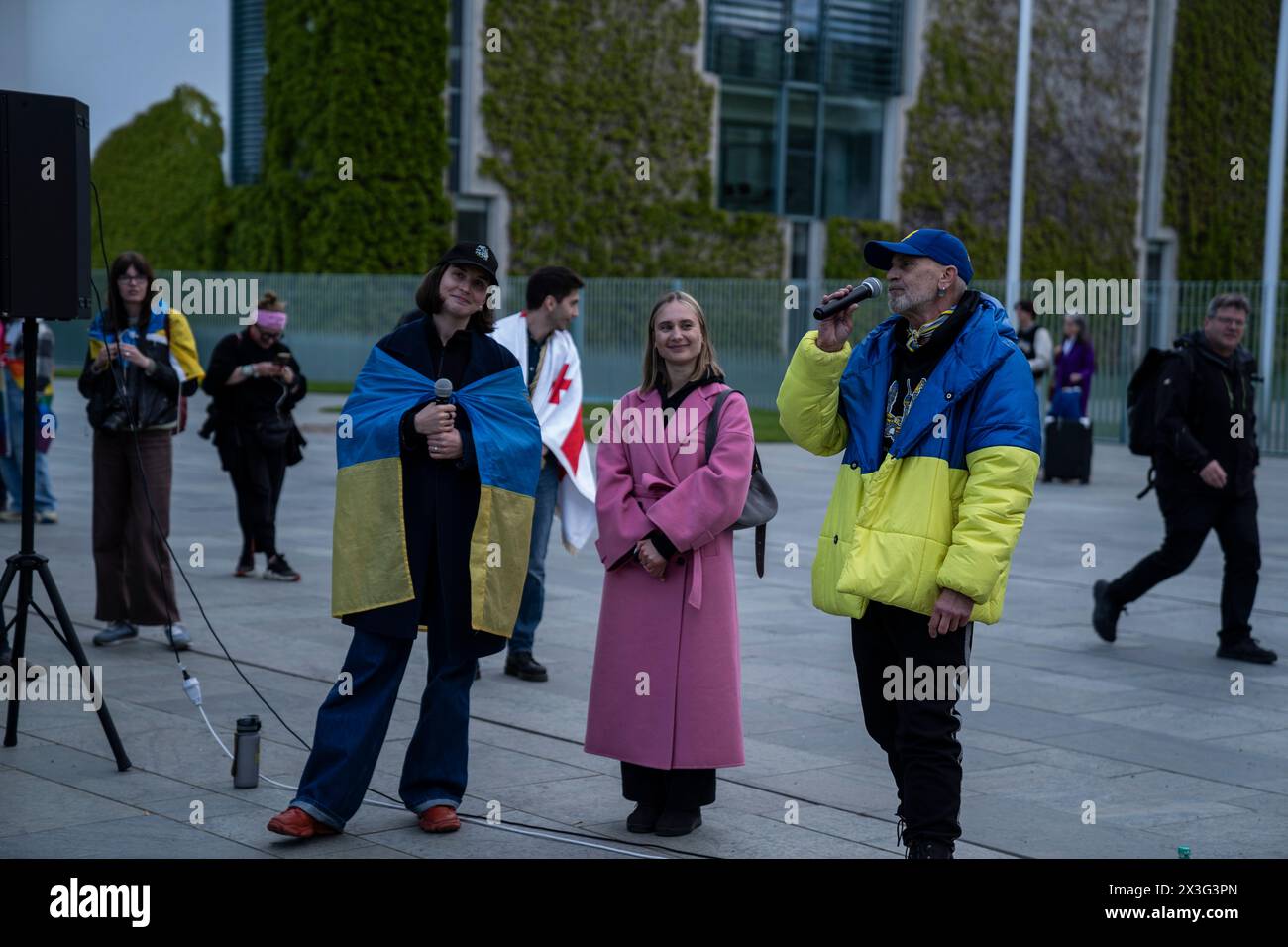 Pro Ukranian Demo devant Bundeskanzleramt sur 26.04.24 Banque D'Images