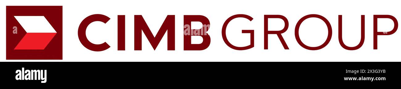 New York, États-Unis - 9 mars 2024 : logo de CIMB Group Holdings Company, icône de société, éditorial illustratif. Banque D'Images