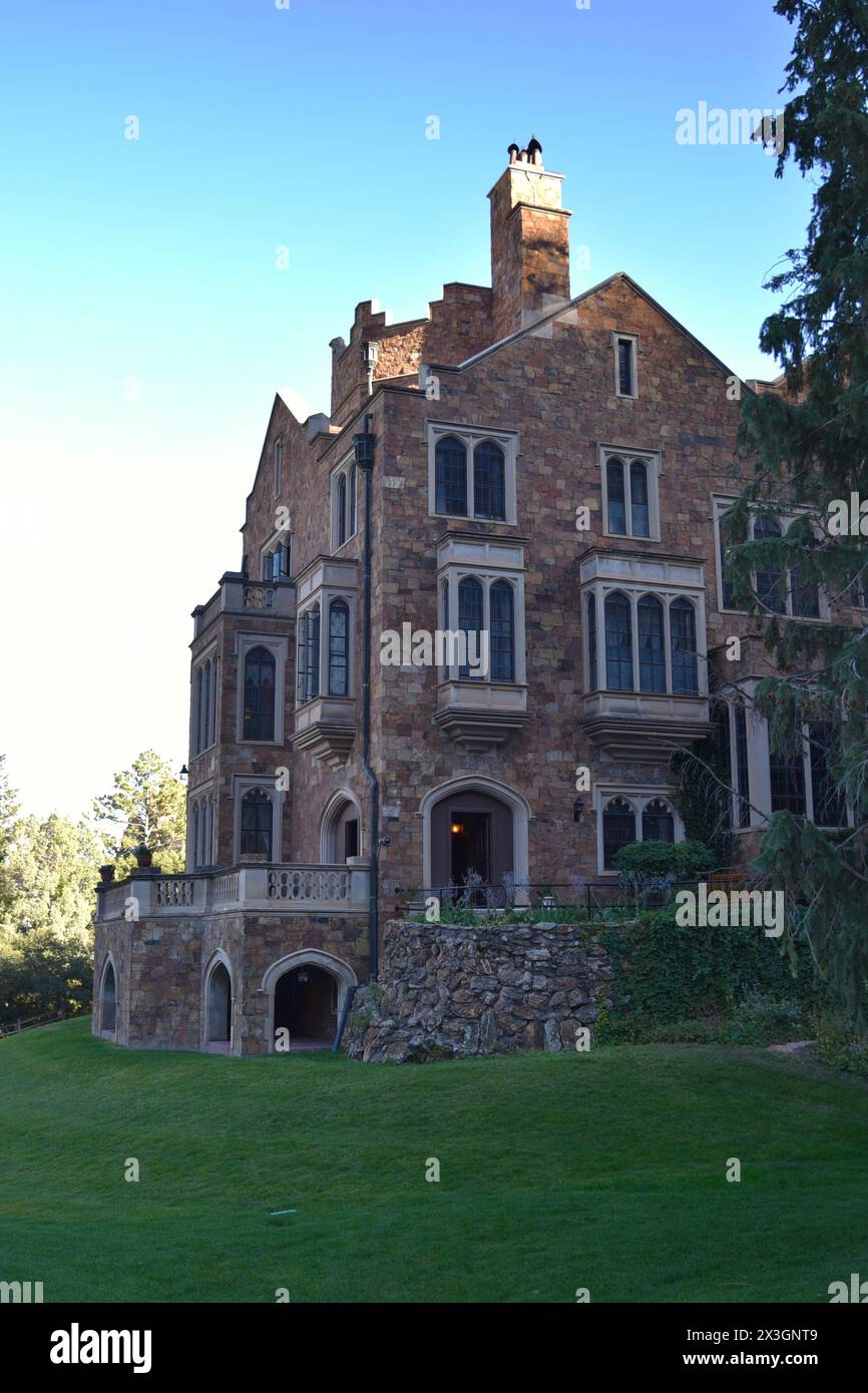 Château de Glen Eyrie à Colorado Springs Colorado Banque D'Images