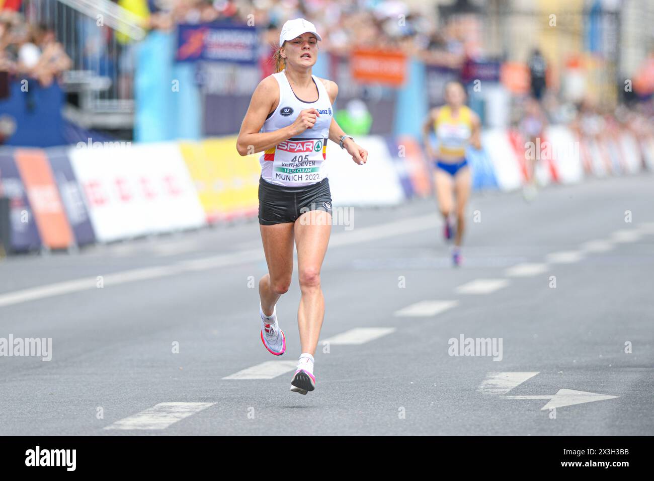 Astrid Verhoeven (Belgique). Marathon féminin. Championnats d'Europe Munich 2022 Banque D'Images