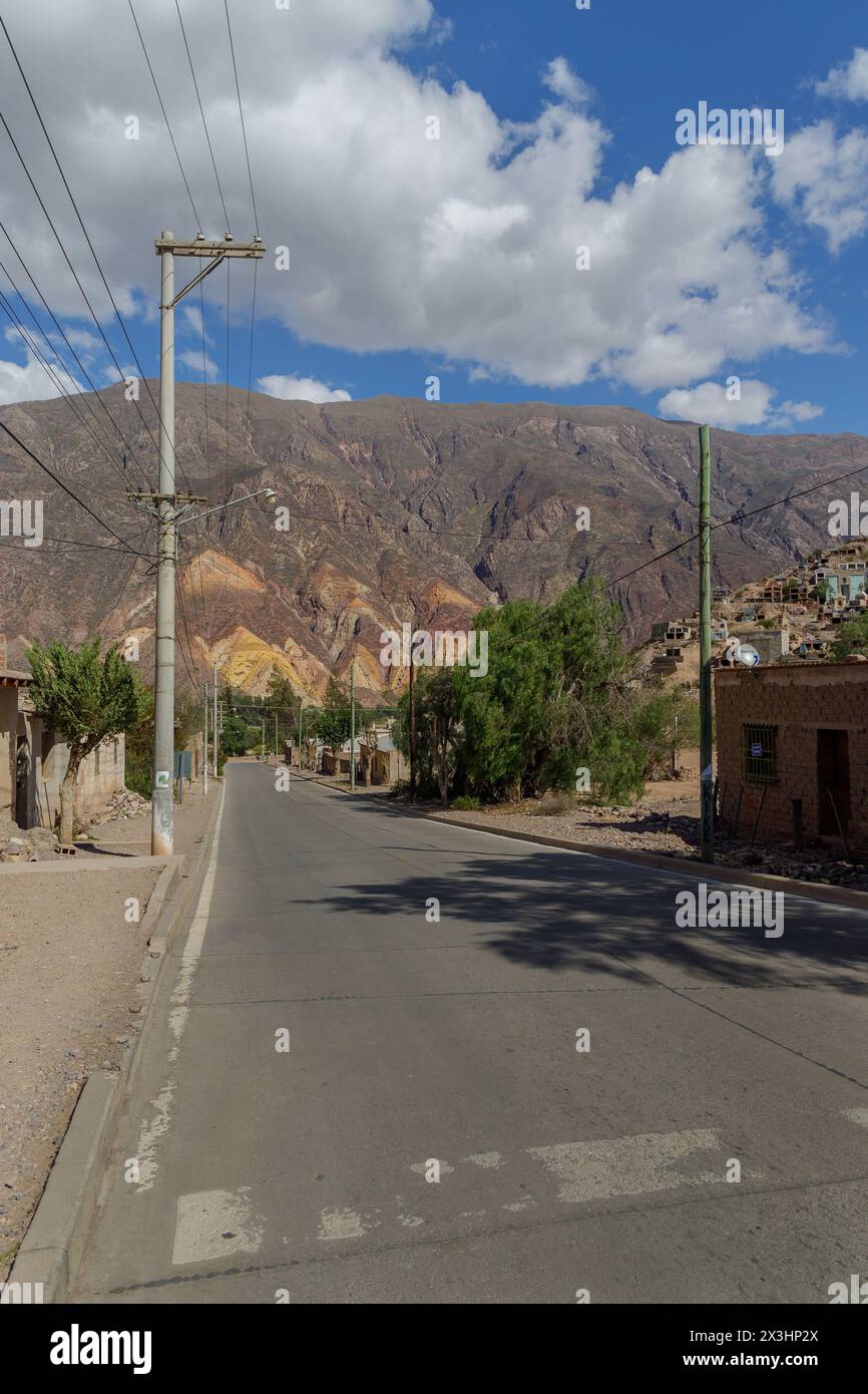 Maimara ville dans la province de Jujuy, Argentine. Banque D'Images
