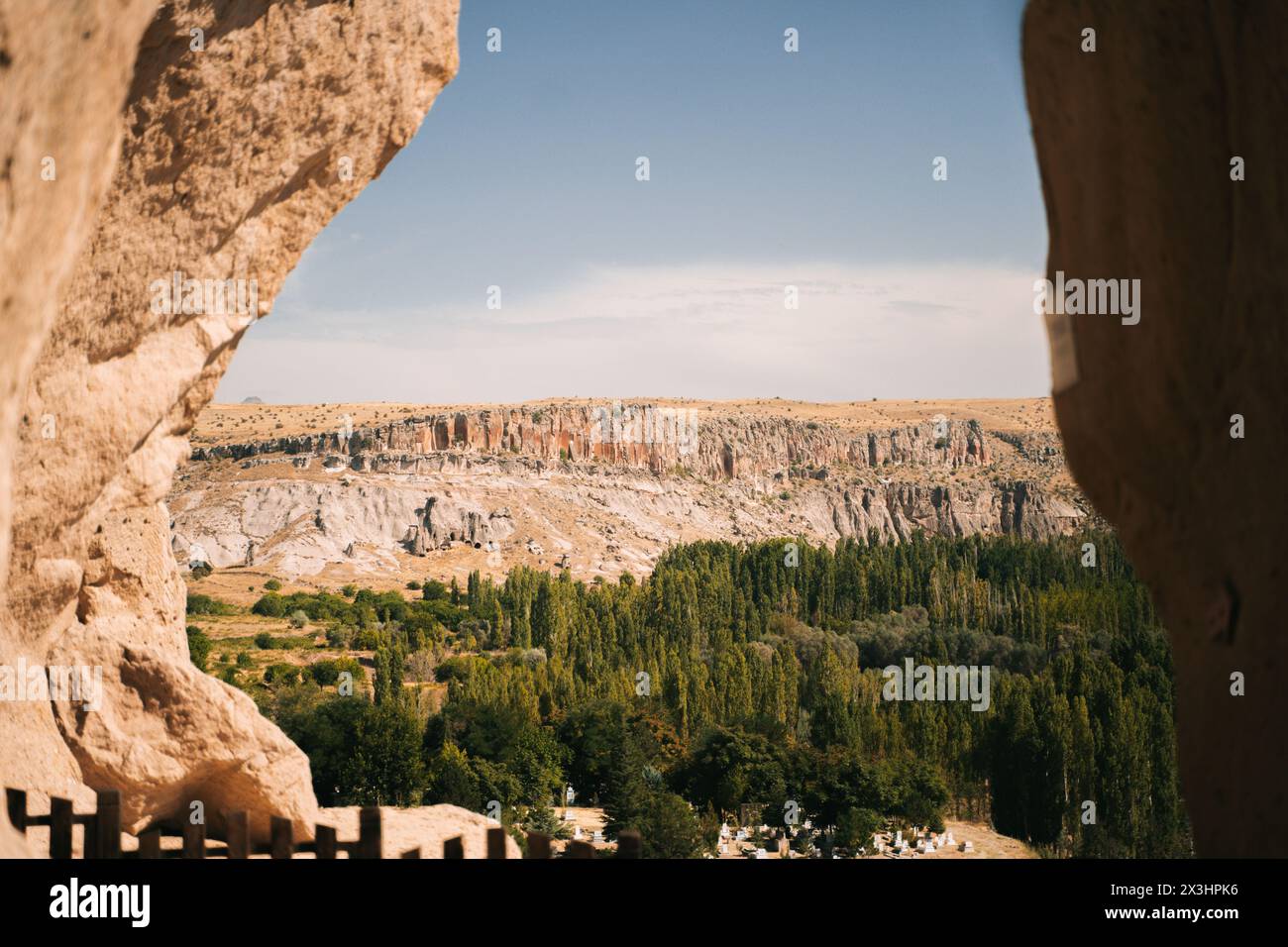 Paysage de la vallée d'Ihlara en cappadoce, Turquie Banque D'Images