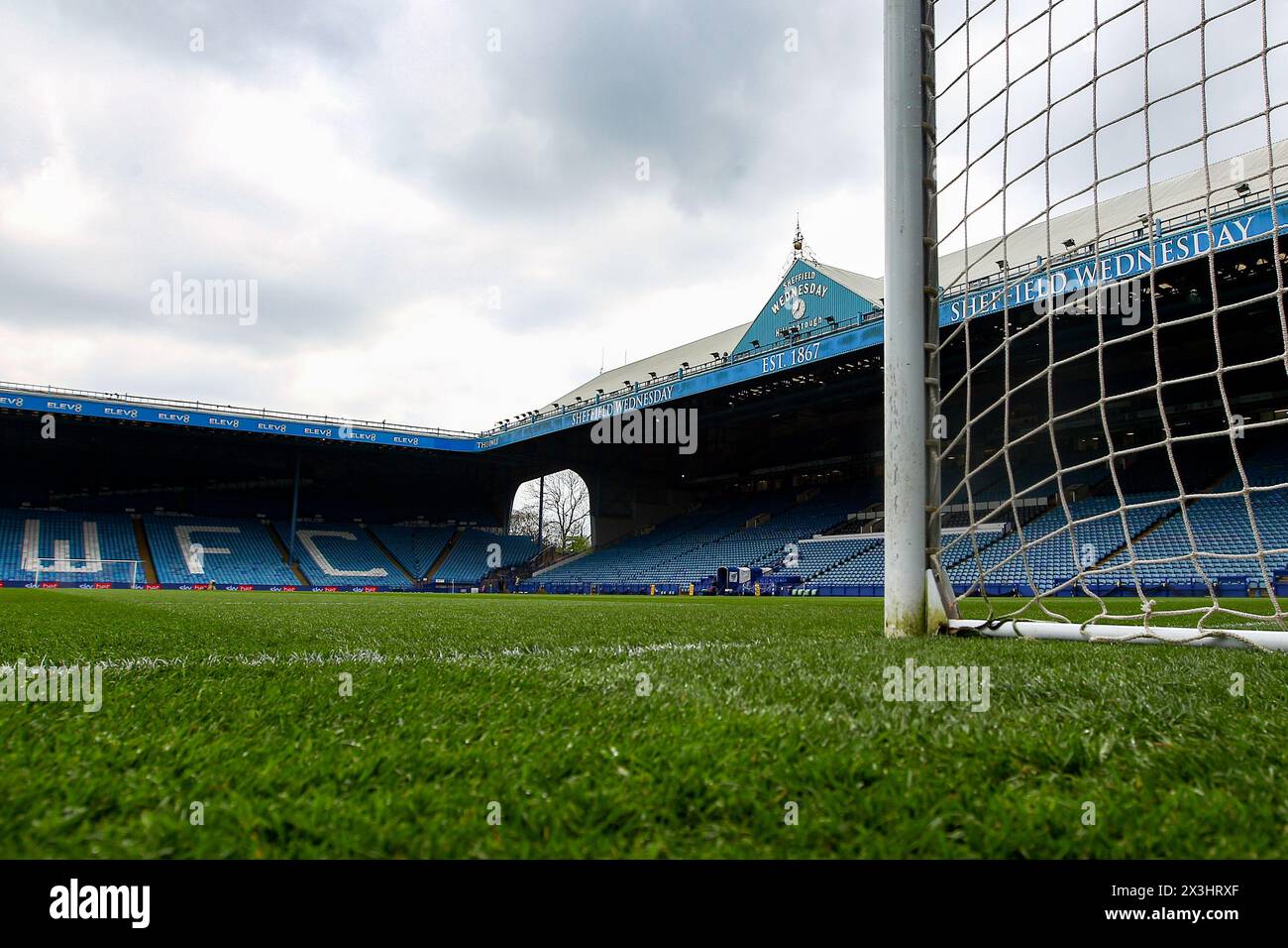 Hillsborough Stadium, Sheffield, Angleterre - 27 avril 2024 vue générale du terrain - avant le match Sheffield mercredi v West Brom, EFL Championship, 2023/24, Hillsborough Stadium, Sheffield, Angleterre - 27 avril 2024 crédit : Arthur Haigh/WhiteRosePhotos/Alamy Live News Banque D'Images