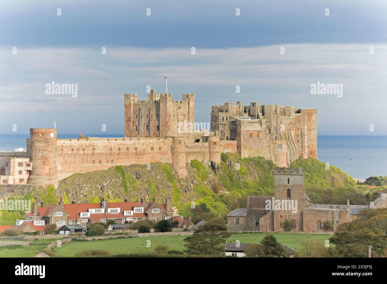 Château de Bamburgh, Northumberland, England, UK Banque D'Images