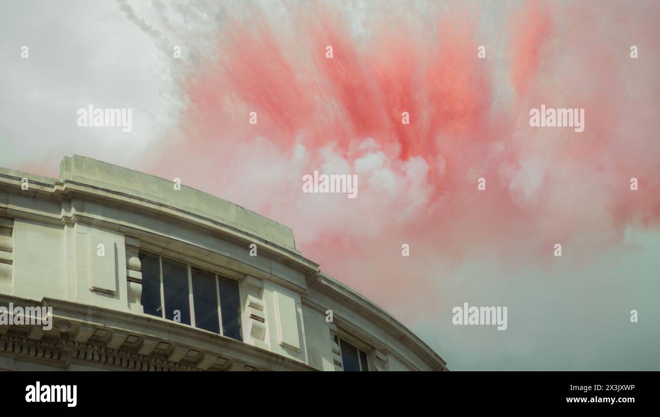 Admirez la vue imprenable sur le paysage urbain de Melbourne depuis les hauteurs. Banque D'Images