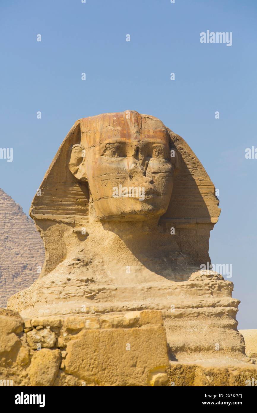 Le Grand Sphinx de Gizeh, site classé au patrimoine mondial de l'UNESCO, Gizeh, Égypte Banque D'Images