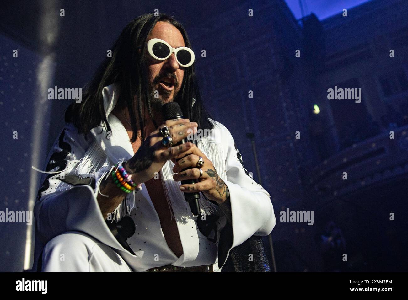 Newcastle, Royaume-Uni - Elvana, Elvis a joué Nirvana le 27 avril à O2 City Hall, Newcastle lors de la dernière nuit de leur tournée britannique. Crédit photo Jill O'Donnell/Alamy Live News Banque D'Images