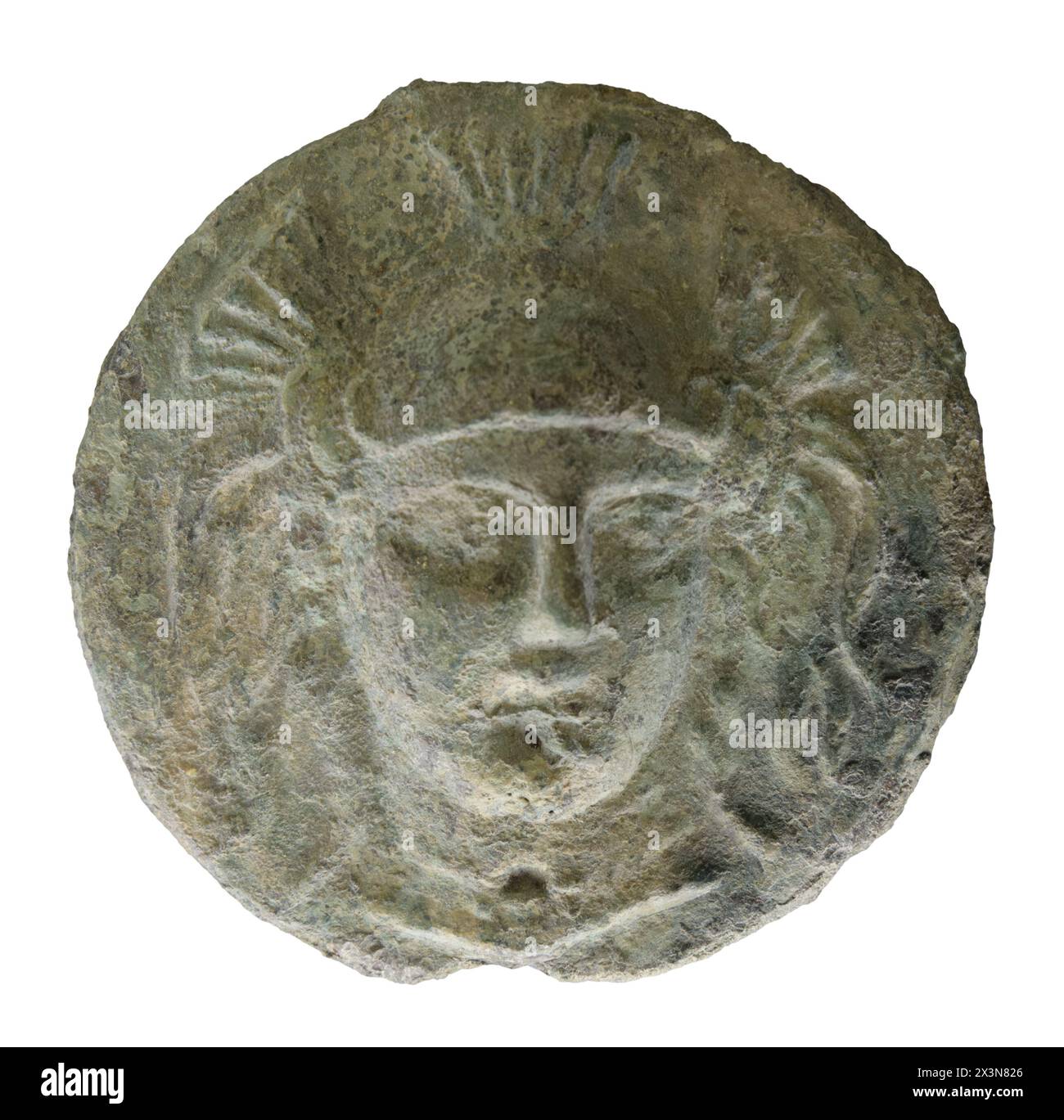 Tombe AES représentant la déesse de guerre Bellona, Rome, 3e centгury av. J.-C.. Les tombes AES étaient le premier type de monnaie émis par Rome Banque D'Images