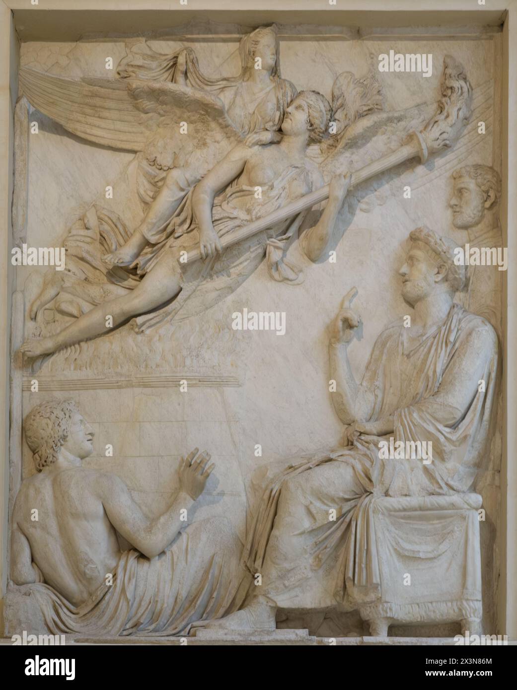 Relief de l'Arc de Portugal (Arco di Portogallo) représentant l'apothéose de Sabina Banque D'Images