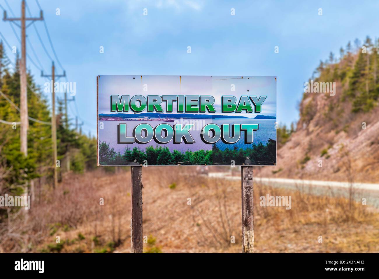 Paysage de la baie mortier - Terre-Neuve Banque D'Images