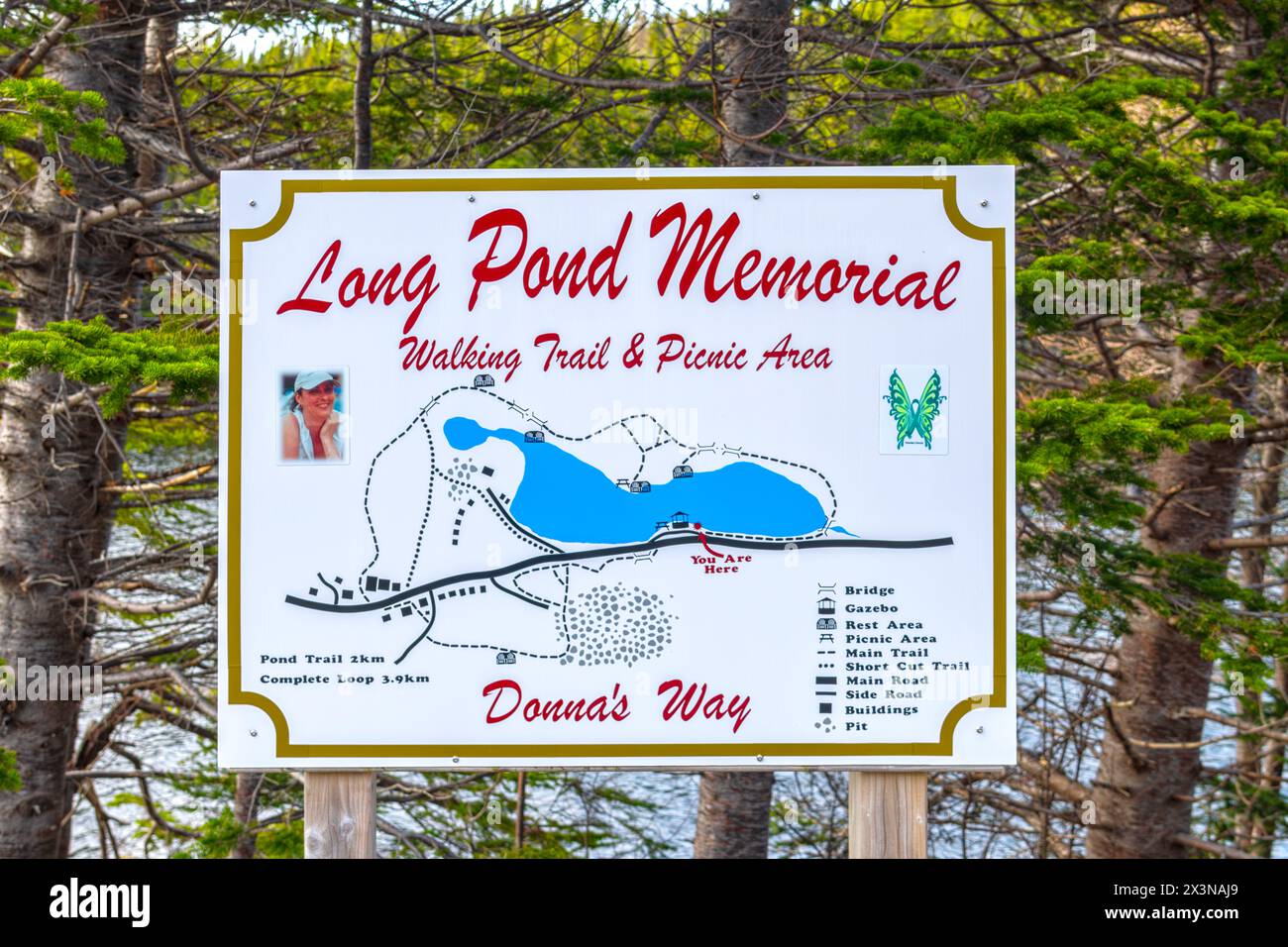 Long Pond Memorial - Donna's Way - Random Island - divers Banque D'Images