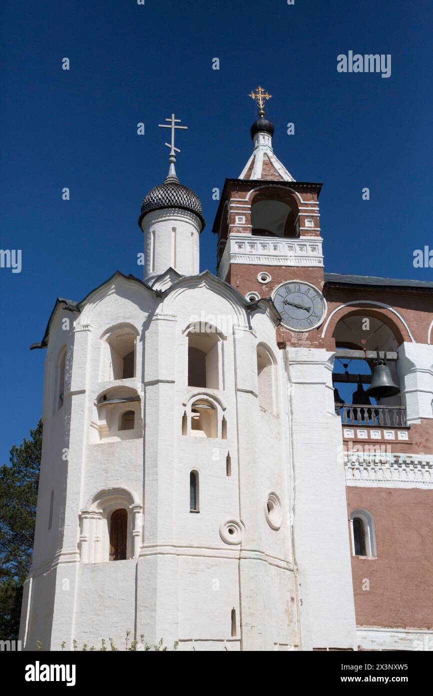 Clocher, Monastère Sauveur de St Euthymius, site du patrimoine mondial de l'UNESCO, Souzdal, oblast de Vladimir, Russie Banque D'Images