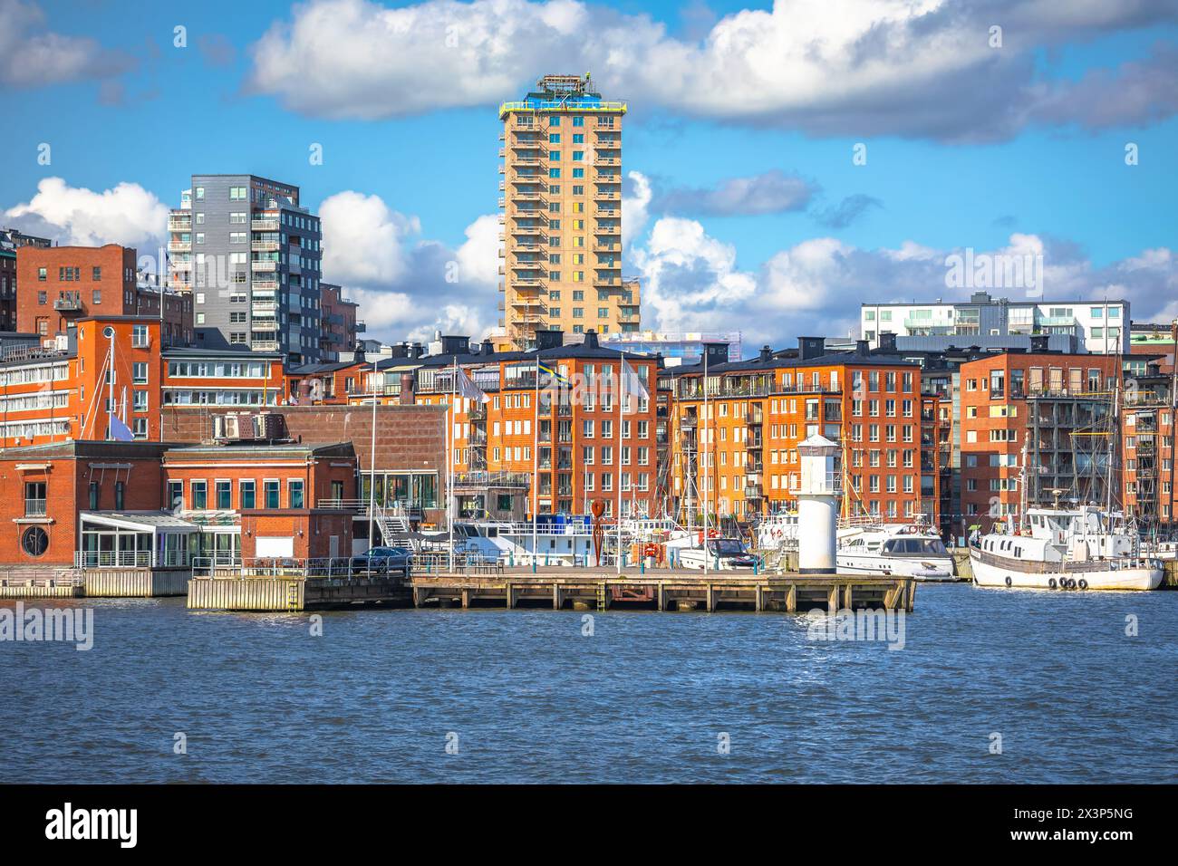 Vue sur le front de mer de la ville de Gothenburg, Vastra Gotaland County of Sweden Banque D'Images