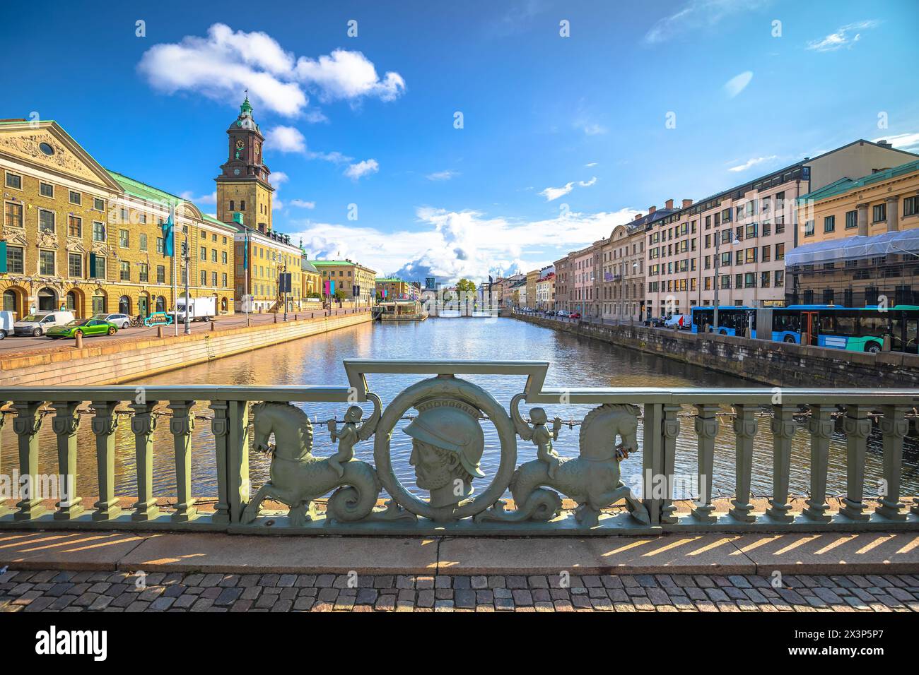 Ville de Göteborg avec vue sur l'architecture de rue, Comté de Vastra Gotaland en Suède Banque D'Images