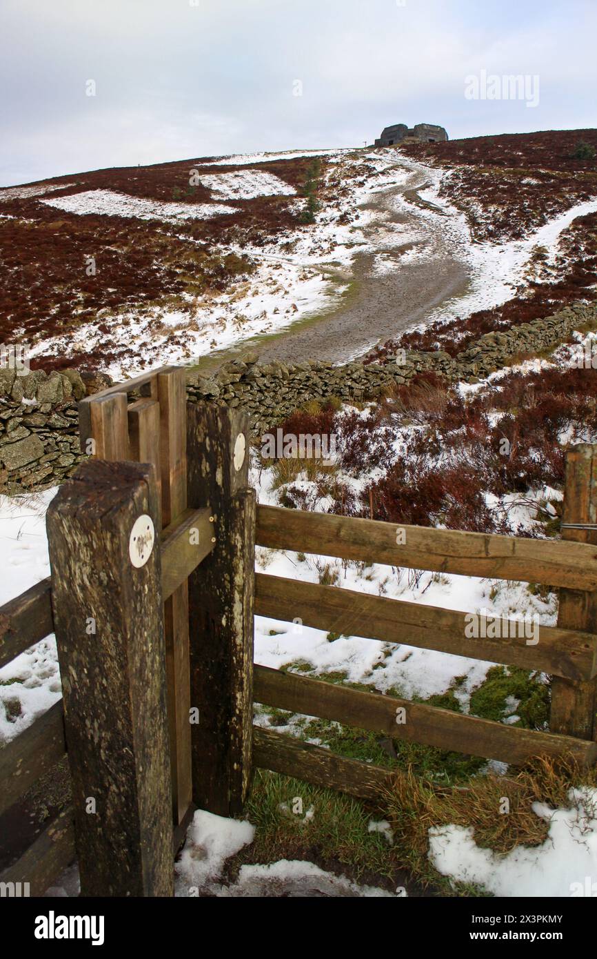 Sentier jusqu'à Moel Fammau, Mold, pays de Galles Banque D'Images