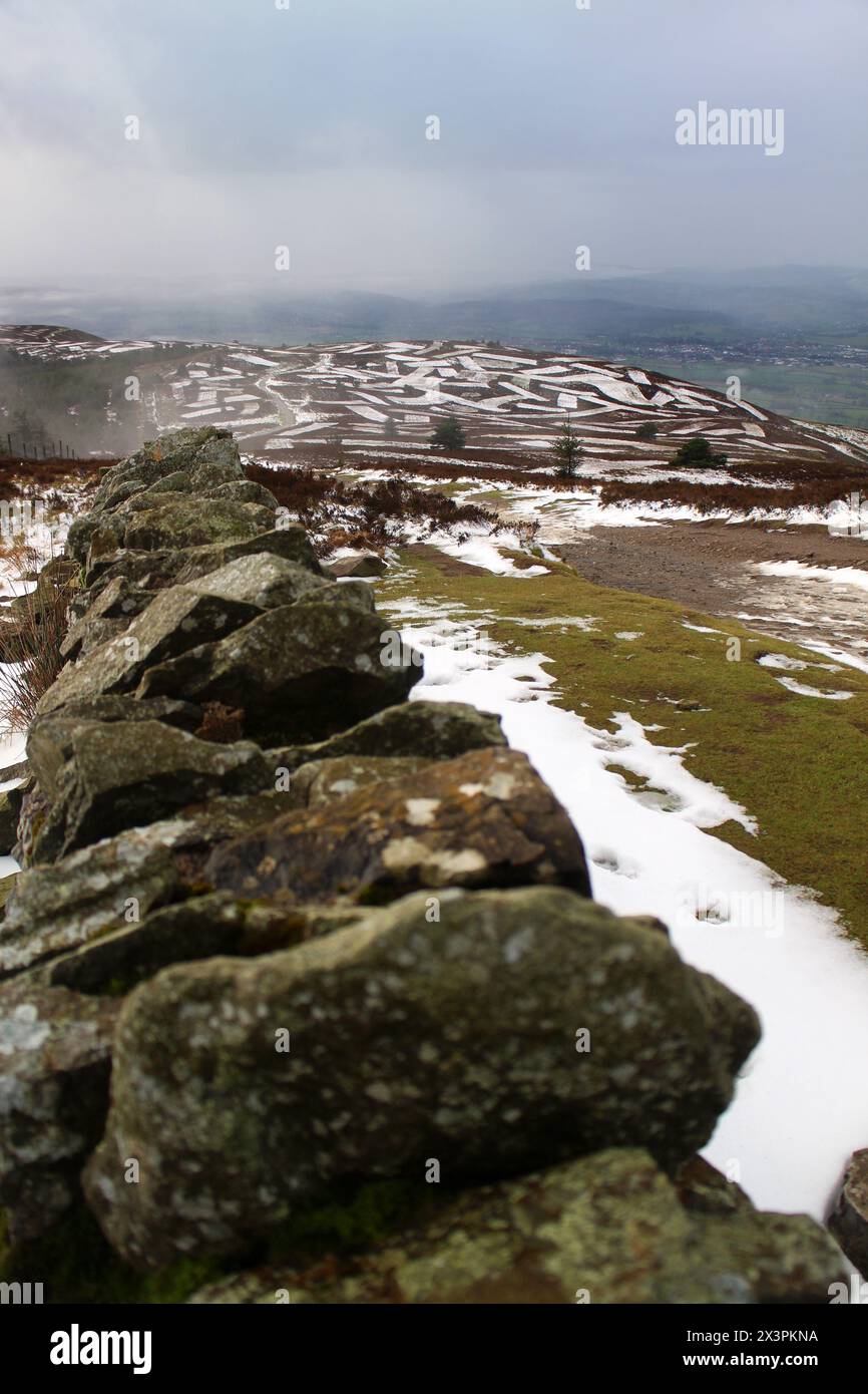 Sentier jusqu'à Moel Fammau, Mold, pays de Galles Banque D'Images