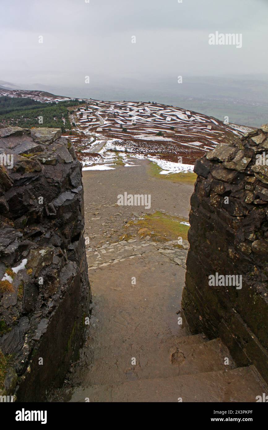 Sentier jusqu'à Moel Fammau, Mold, pays de Galles Banque D'Images