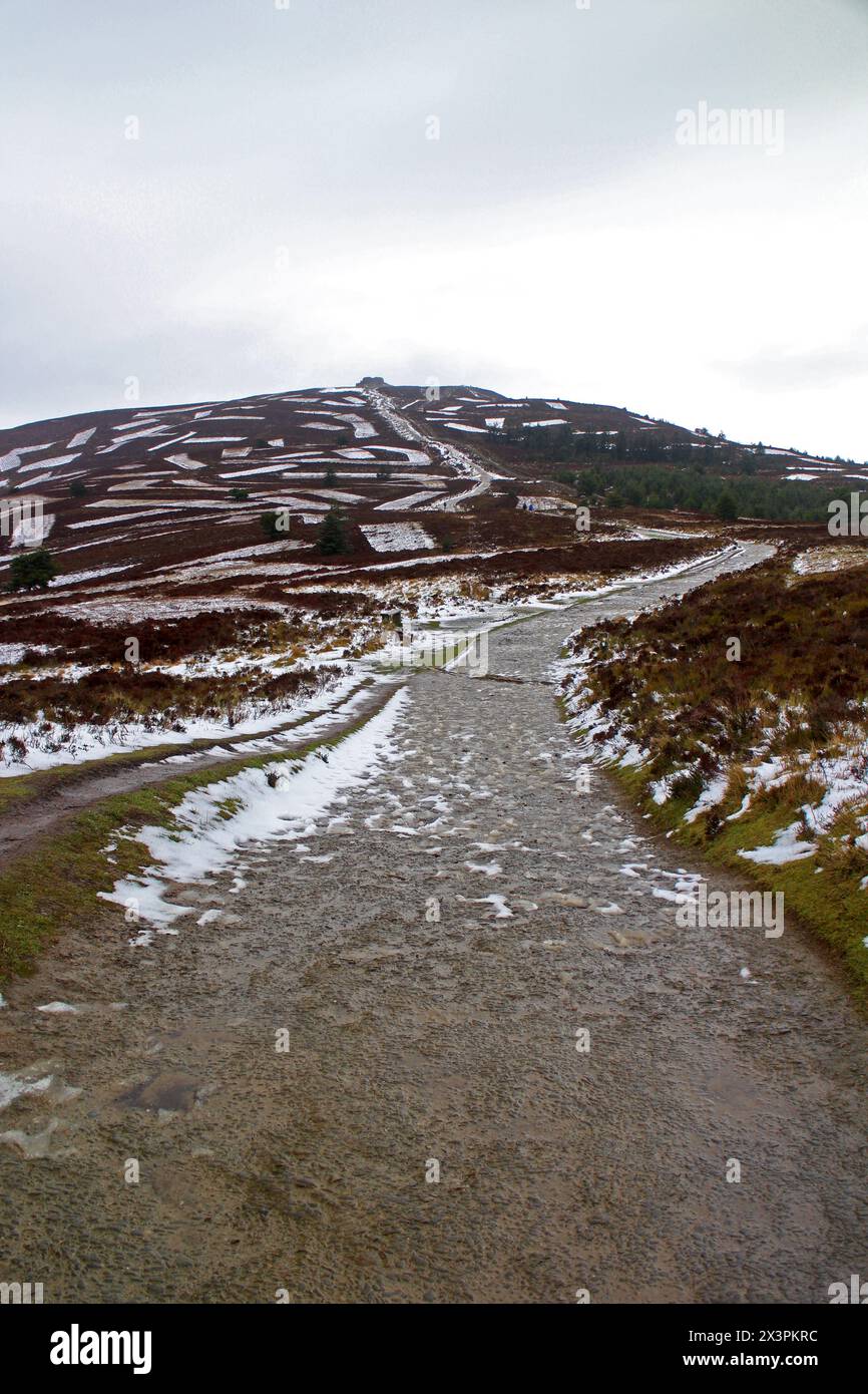 Sentier jusqu'à Moel Fammau, Mold, pays de Galles Banque D'Images