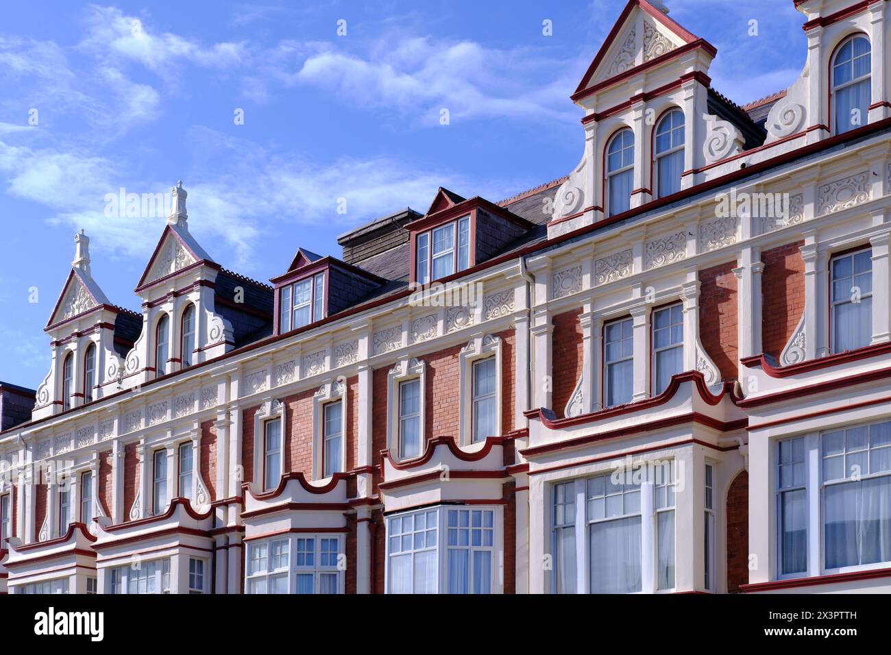 Façade d'hôtel à Llandudno, nord du pays de Galles Banque D'Images