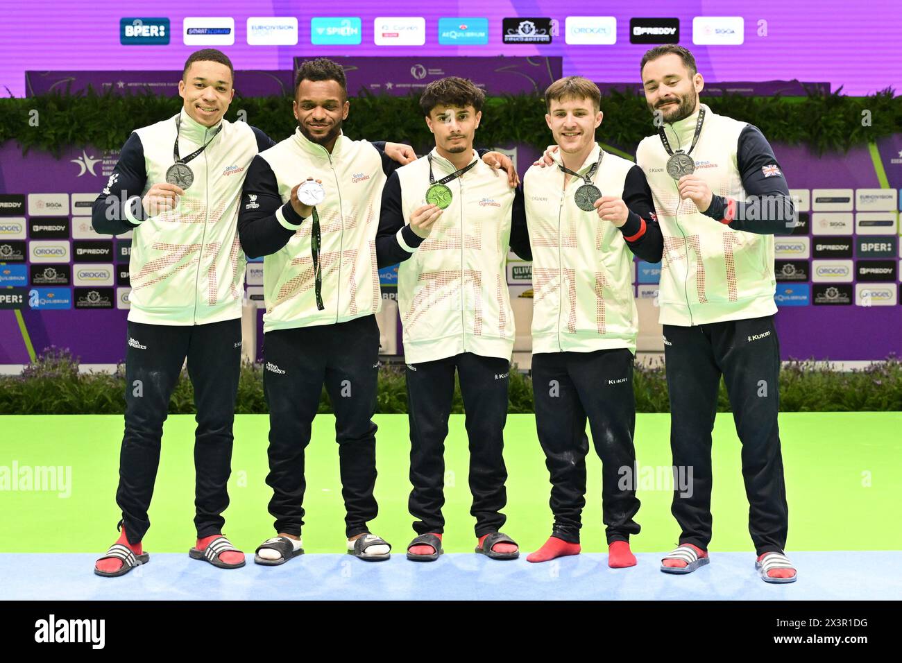 Rimini, Italie. 28 avril 2024. Finale de l'équipe d'argent : GBR pendant les Championnats d'Europe de gymnastique artistique - hommes, gymnastique à Rimini, Italie, avril 28 2024 crédit : Agence photo indépendante/Alamy Live News Banque D'Images