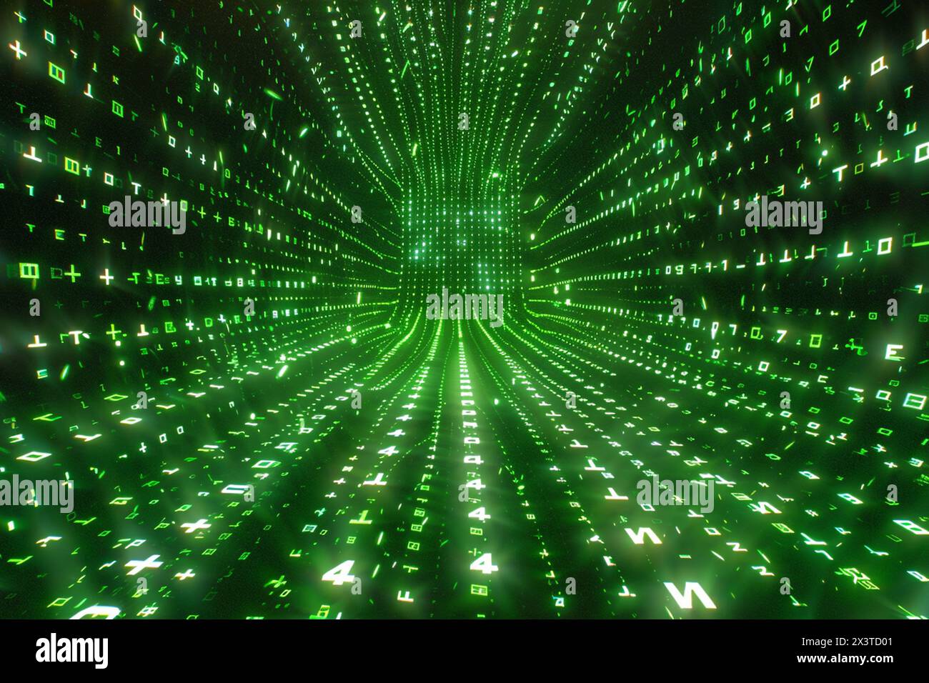 Code binaire abstrait, technologie abstraite numéro de code de fond de transfert de données cyberattaque Banque D'Images