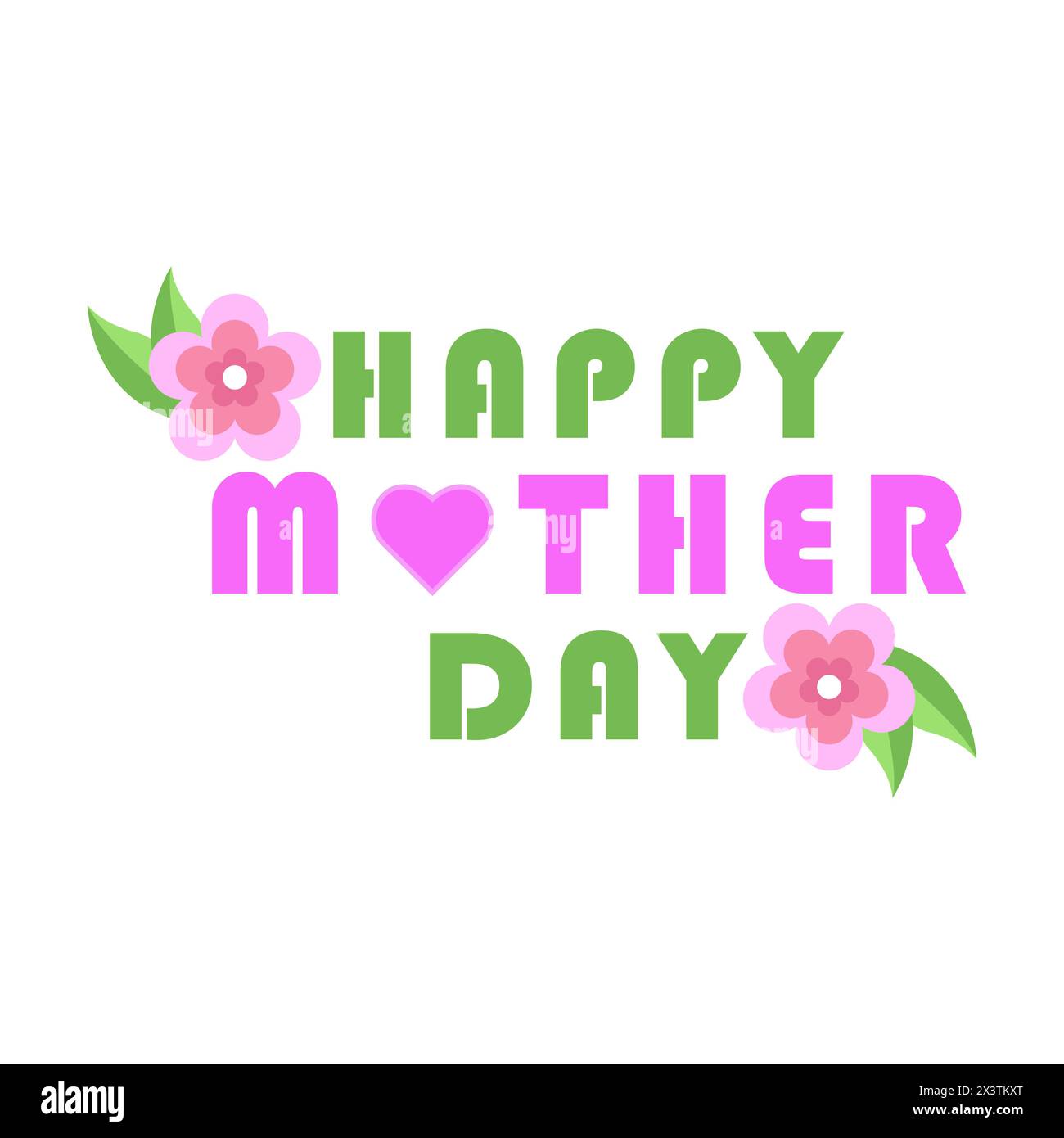 Joyeuse fête de la mère carte de voeux vecteur affiche de bannière ou illustration de conception de modèle avec des fleurs et du texte pour la célébration de la journée internationale de maman Illustration de Vecteur