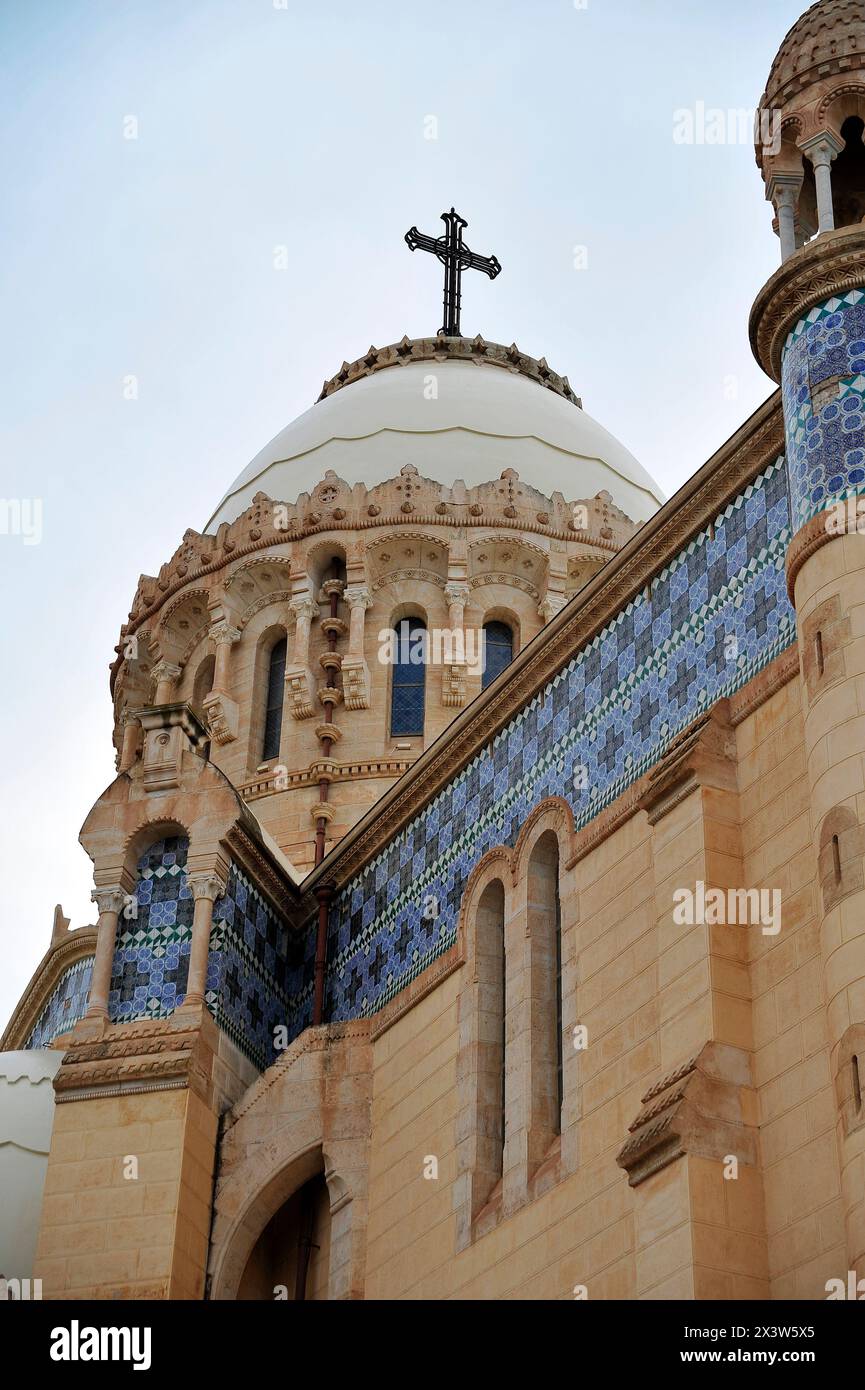 ALGÉRIE-RELIGION-CHRISTIANISME. Basilique notre Dame D'Afrique, Alger, Algérie Banque D'Images