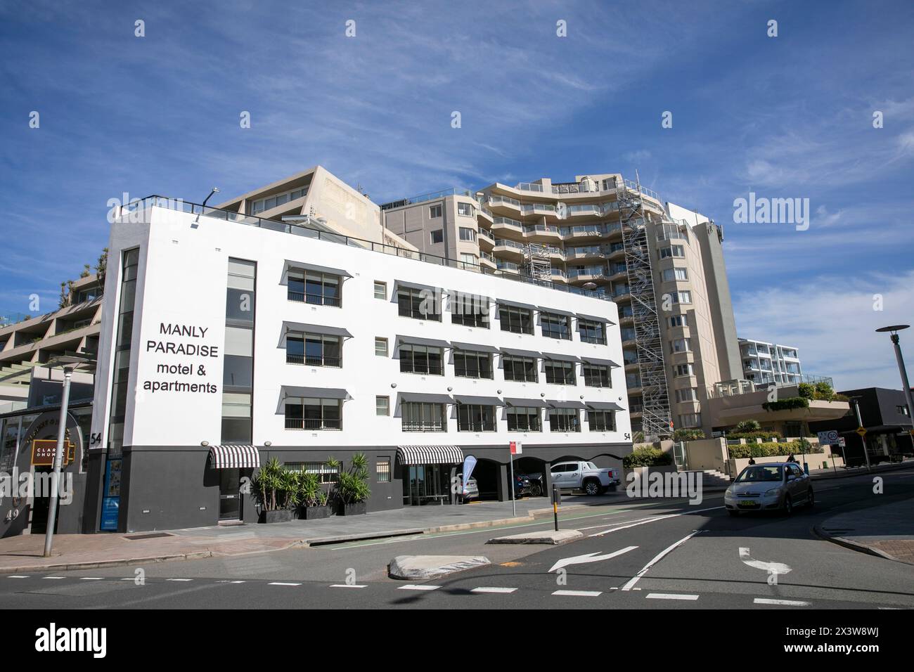 Manly Paradise appartement et immeuble de motel dans la banlieue balnéaire de Sydney de Manly Beach, Sydney, NSW, Australie Banque D'Images