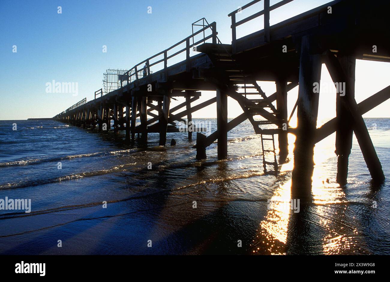 Le pont d'un mile en 1997, Carnarvon, Australie occidentale Banque D'Images