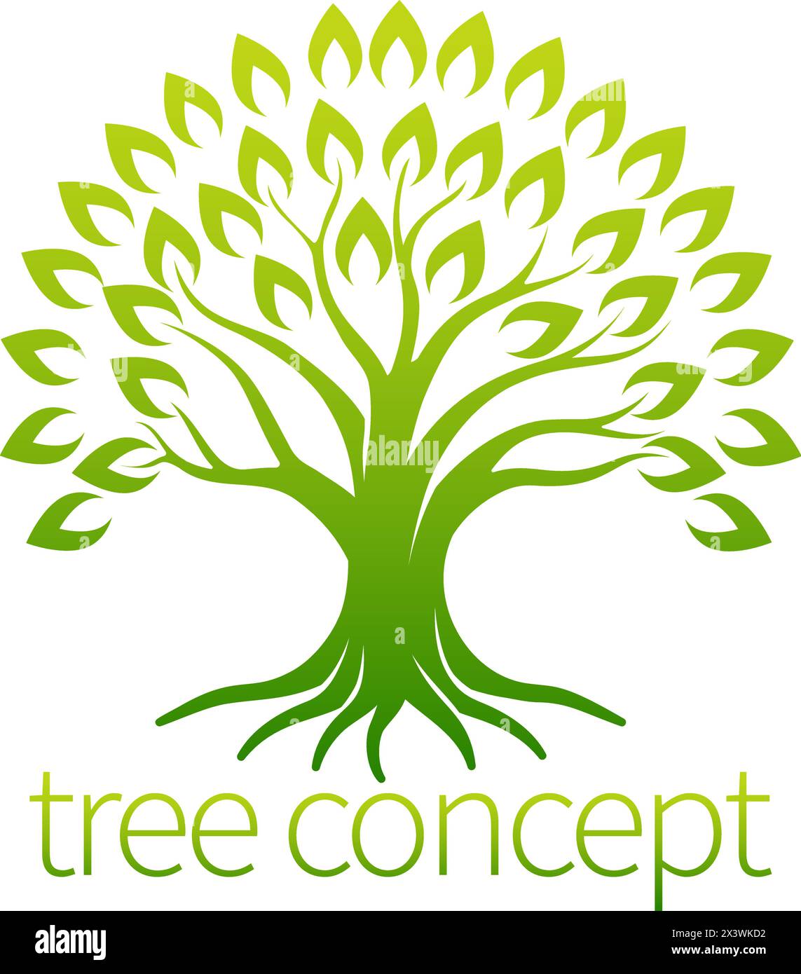 Arbre abstrait stylisé concept Design icône Illustration de Vecteur