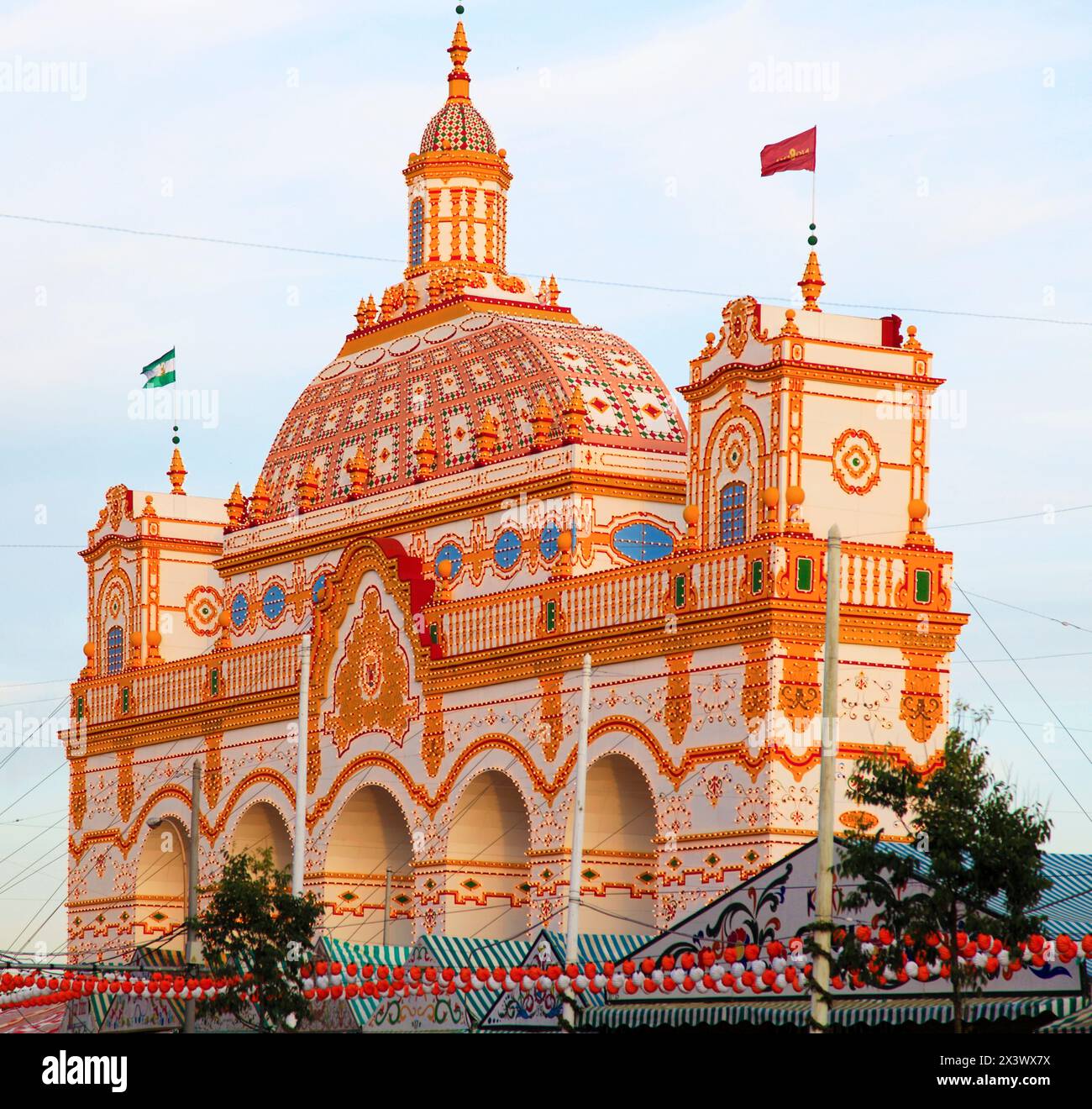 Espagne, Andalousie, Séville, festival, porte d'entrée Banque D'Images