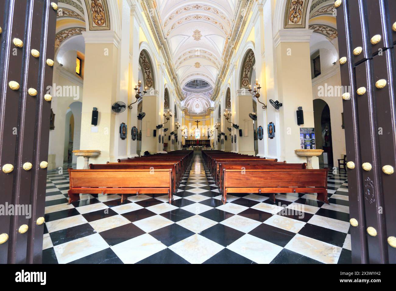 États-Unis, Porto Rico, San Juan. Cathédrale Banque D'Images