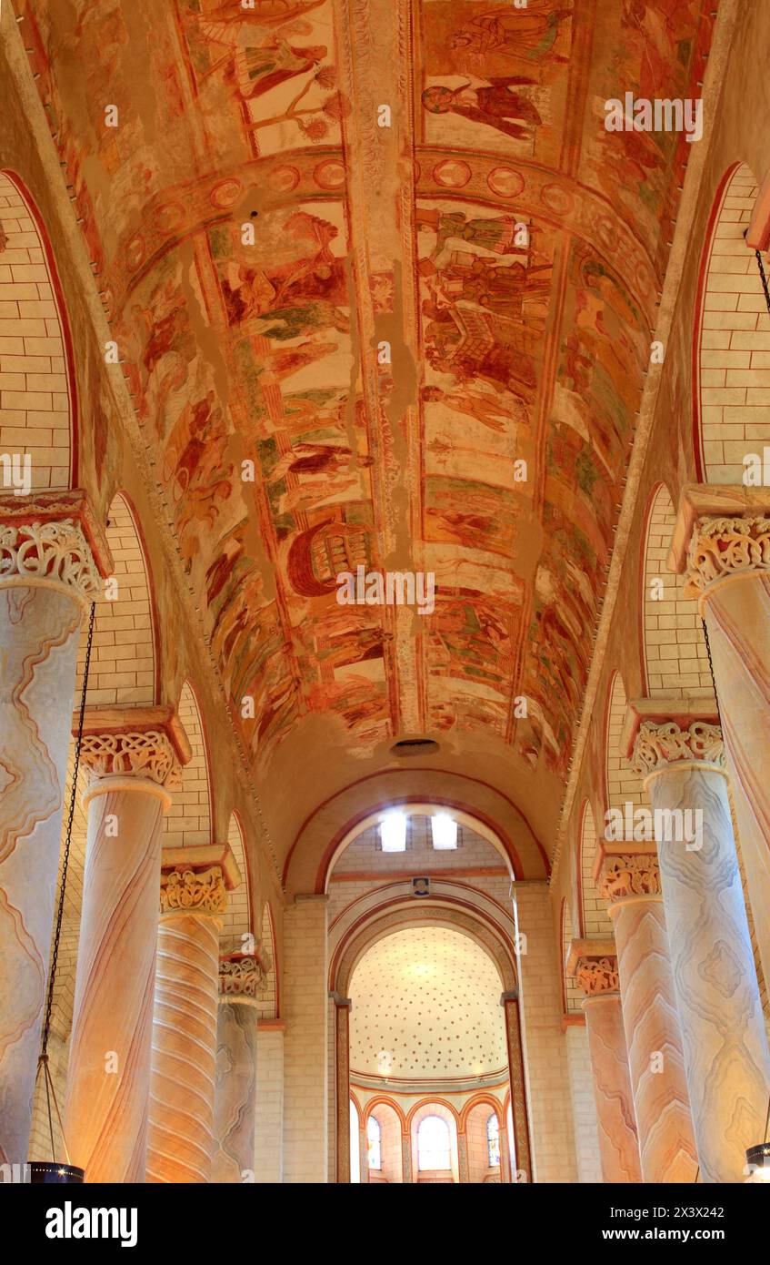 France, Nouvelle Aquitaine, Vienne département, abbaye Saint Savin (patrimoine mondial de l'UNESCO) Banque D'Images